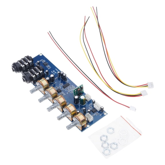 PT2399 Karaoke microphones Preamplifier Double Mic Inputs Adjustable Reverbs Delay Effects and DC12V Power Supply