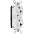 PT5362W Plugtail 20 Amp Specification Grade Duplex Receptacle Outlet