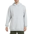 thumbnail image 1 of PTAHDUS FR Hoodies for Men, 100% Cotton FR Sweatshirt, 10.5oz Flame Resistant Workwear Clothing for Men (Light Gray, 3X-Large), 1 of 7