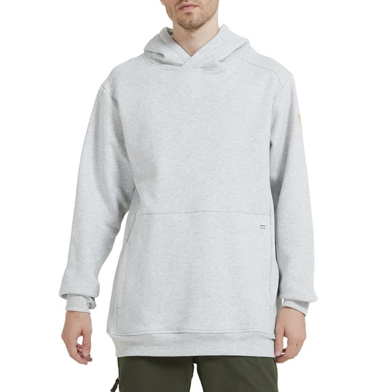 PTAHDUS FR Hoodies for Men, 100% Cotton FR Sweatshirt, 10.5oz Flame Resistant Workwear Clothing for Men (Light Gray, Small)