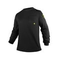 thumbnail image 1 of PTAHDUS FR Shirts for Men, 5.5oz Flame Resistant Shirts Long Sleeve for Summer, CAT2/HRC2 100% Cotton Lightweight Welding Shirts(5.5oz Black,XX-Large), 1 of 1