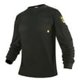 thumbnail image 1 of PTAHDUS FR Shirts for Men, 7.1oz Flame Resistant Clothing Long Sleeve FRC Shirts, NPFA2112 100% Cotton Welding Shirts Fire Retardant Clothes(7.1oz Black,Large), 1 of 6