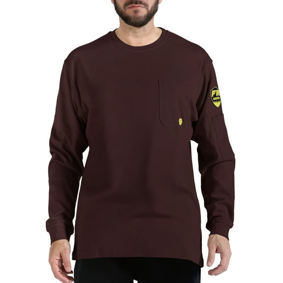 PTAHDUS FR Shirts for Men, 7.1oz Flame Resistant Clothing Long Sleeve FRC Shirts, NPFA2112 100% Cotton Welding Shirts Fire Retardant Clothes(7.1oz Burgundy,3X-Large)