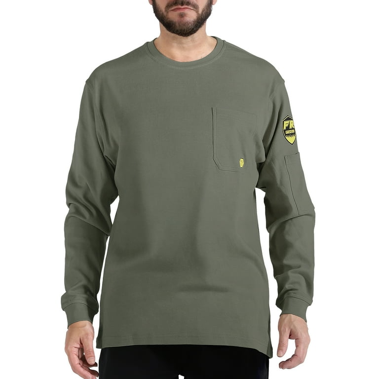 PTAHDUS FR Shirts for Men, Flame Resistant Clothing Long