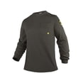 thumbnail image 1 of PTAHDUS FR Shirts for Men, 5.5oz Flame Resistant Shirts Long Sleeve for Summer, CAT2/HRC2 100% Cotton Lightweight Welding Shirts(5.5oz Grey,Large), 1 of 1