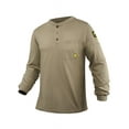 thumbnail image 1 of PTAHDUS FR Shirts for Men, 5.5oz Flame Resistant Shirts Long Sleeve for Summer, CAT2/HRC2 100% Cotton Lightweight Welding Shirts(Khaki,X-Large), 1 of 1
