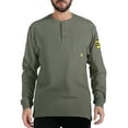 thumbnail image 1 of PTAHDUS Men's Flame Resistant Long Sleeve Henley Shirt, 7.1 Ounce 100% Cotton FR Workwear Clothing for Men (Grey, Medium), 1 of 7
