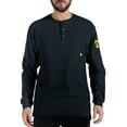 thumbnail image 1 of PTAHDUS Men's Flame Resistant Long Sleeve Henley Shirt, 7.1 Ounce 100% Cotton FR Workwear Clothing for Men (Navy Blue,3X-Large), 1 of 7