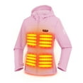 thumbnail image 1 of PTAHDUS Women's Heated Jacket Soft Shell with Hand Warmer, with 7.4V Battery Pack (Medium) Rose Shadow, 1 of 8