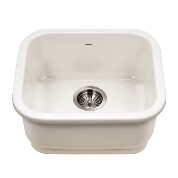 PTB-1814 BQ Houzer Platus 18" Fireclay Undermount Single Bowl Bar Sink