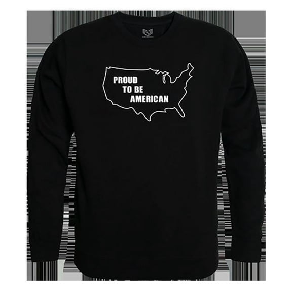 PTB American Graphic Crewneck Sweatshirt, Black - Large