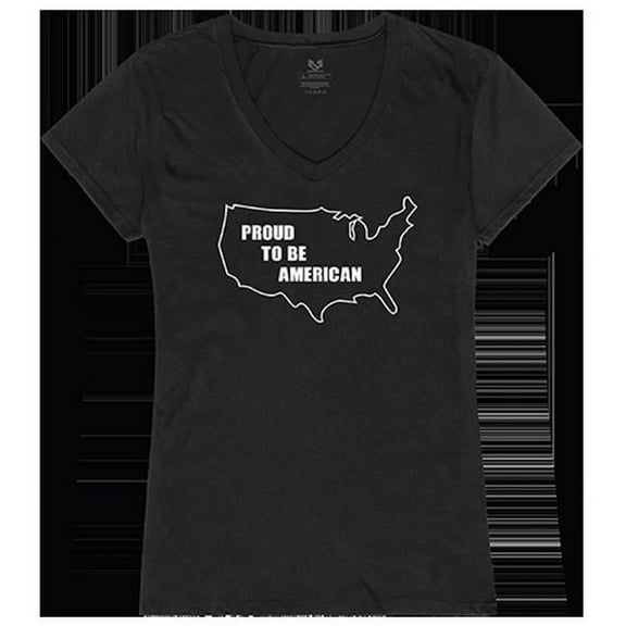 PTB American Graphic V-Neck T-Shirts, Black - Small