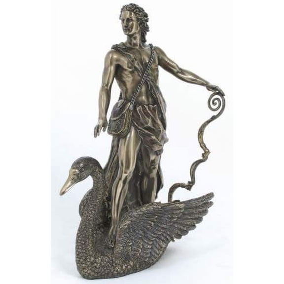 PTC 11 Inch Apollo Riding a Swan Greek God Resin Statue Figurine