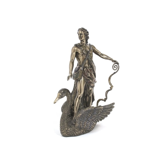 PTC 11 Inch Apollo Riding a Swan Greek God Resin Statue Figurine