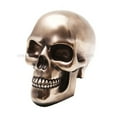 thumbnail image 1 of PTC 5.38 Inch Polished Bronze Finish Skeleton Skull Statue Figurine, 1 of 4