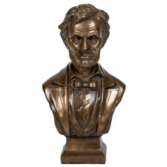 PTC 7.5 Inch Bronze Colored Abraham Lincoln Bust Figurine Statue