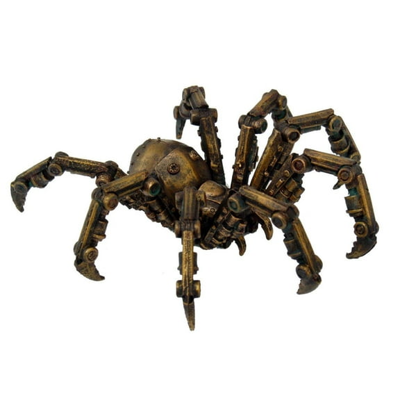 PTC 9799 Steampunk Inspired Mechanical Spider Resin Statue Figurine, 6"
