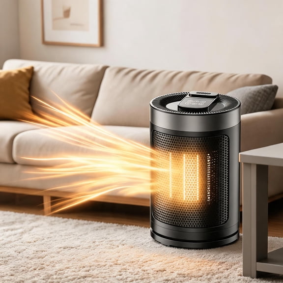 PTC Ceramic Space Heater, with 900W/1500W heat settings, overheat protection