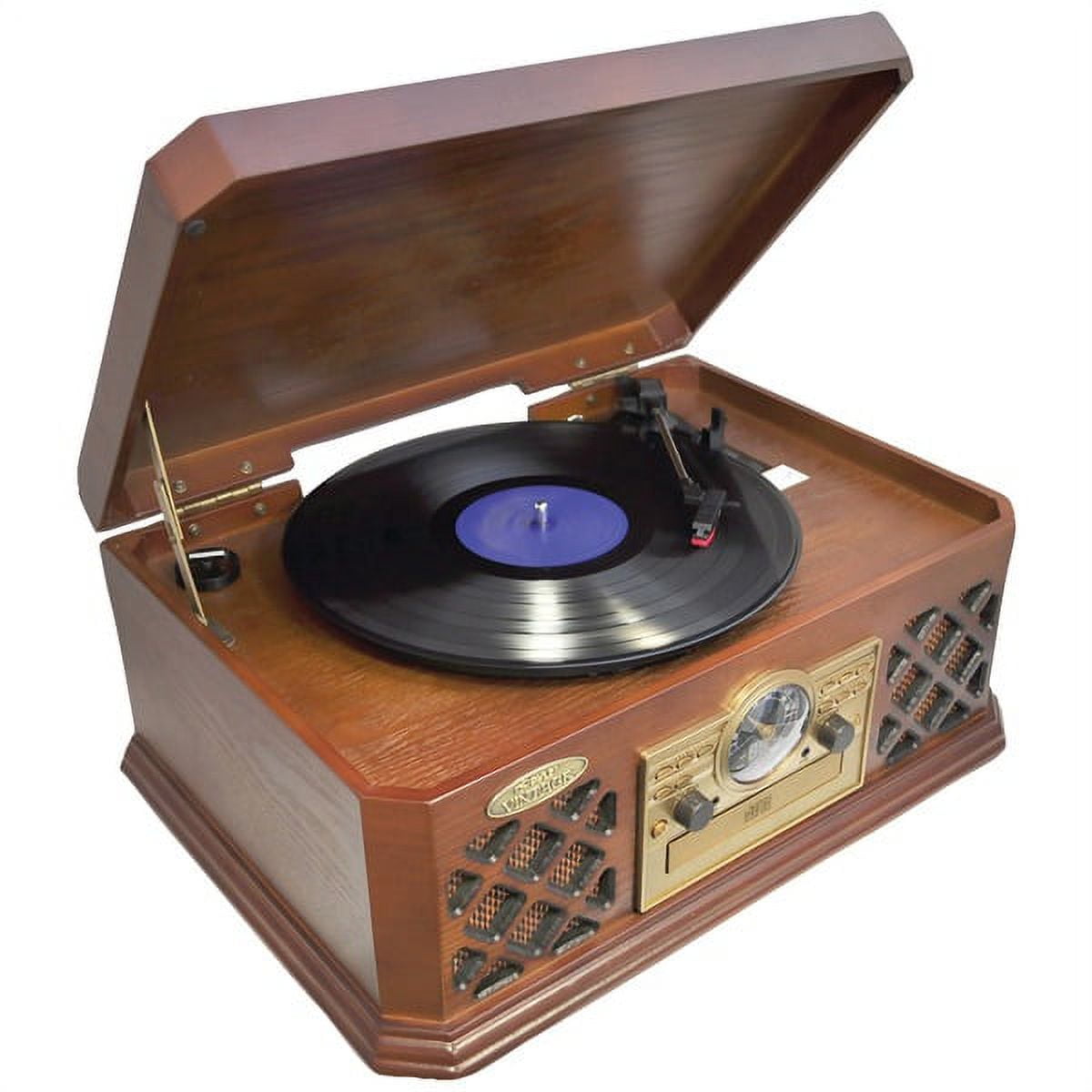 Classic Vintage Gramophone Vinyl Record Vintage CD Player Retro FM