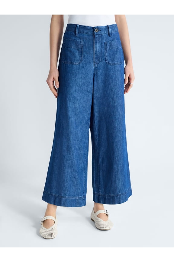 Women's and Women's Plus Cropped Pants with Patch Pockets, 26" Inseam, Sizes XS-4X
