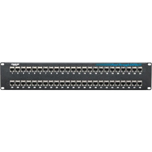 Black Box CAT5e Feed-Through Patch Panel 2U Shielded 48-Port JPM806AR2