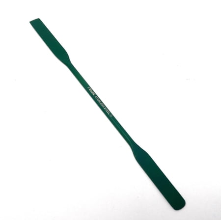 PTFE Coated Stainless Steel Double Ended Micro Lab Spatula, Square & Round End, 7" Length