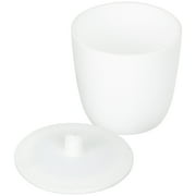 White Porcelain Ceramic PTFE Crucible with Lid - Melting Pot for Laboratory and Scientific Use