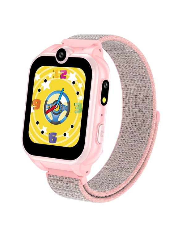 1.54" Smart Watch for Boys Girls Smartwatch for Kids with Dual Camera Games Video MP3 Children Touch Screen Pink