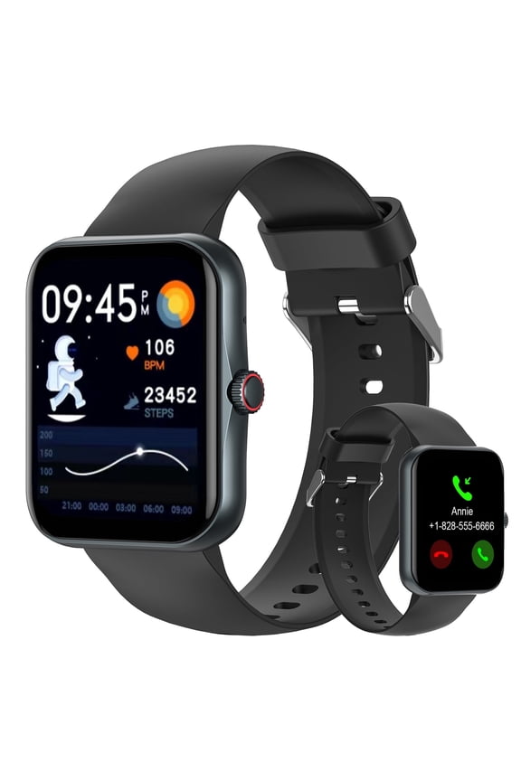 1.83'' Smart Watch for Kids Sport Smartwatch with 37 Sports Modes DIY Watch Touchscreen Phone Calls Music Calculator Excellent Gift for Teenage(Black)