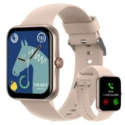 PTHTECHUS 1.83'' Smart Watch for Kids Sport Smartwatch with 37 Sports Modes DIY Watch Touchscreen Phone Calls Music Calculator Excellent Gift for Teenage(Gold)