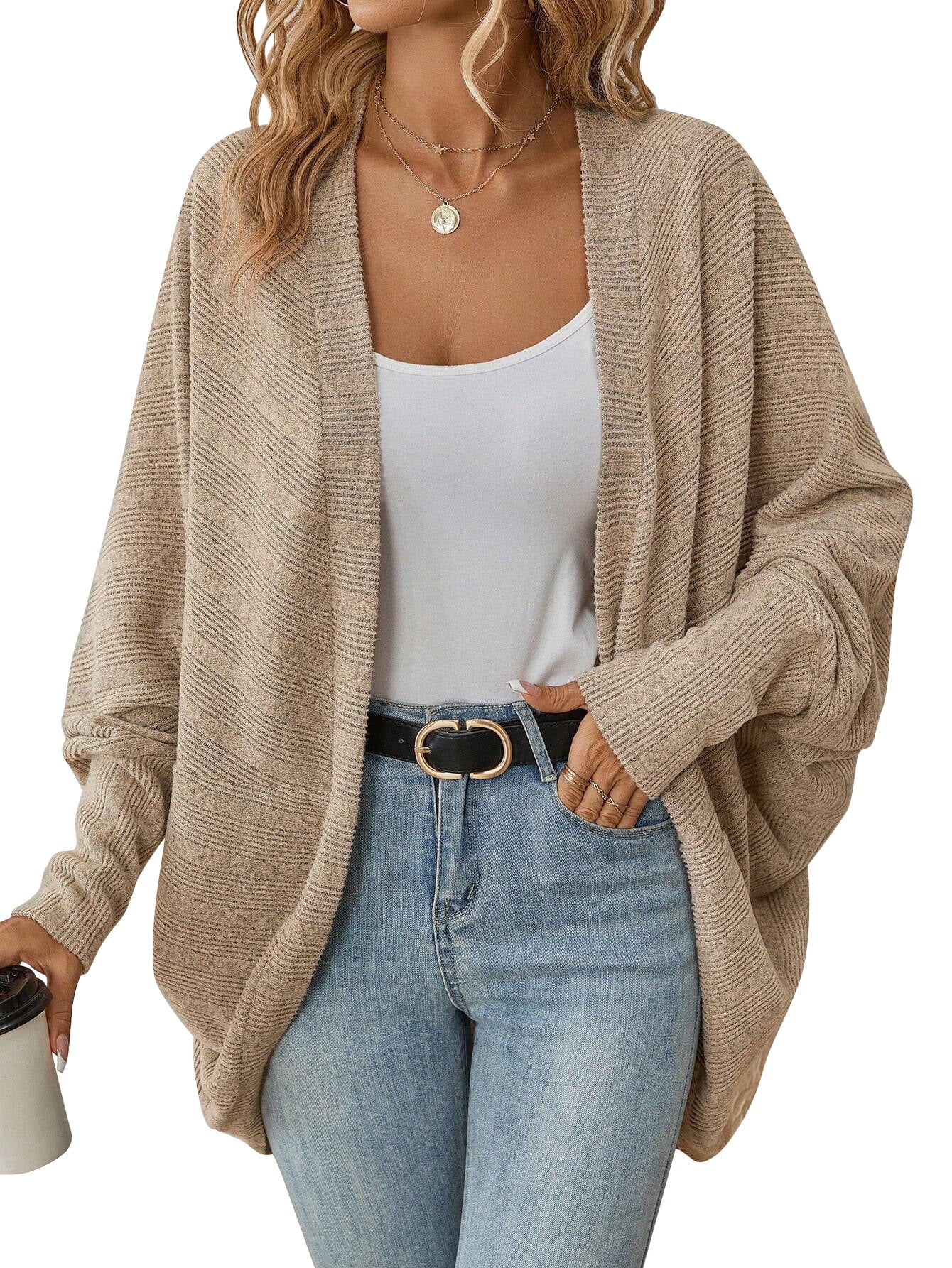 Summer Cardigan For Women Solid Button Knit Cardigan Casual Long