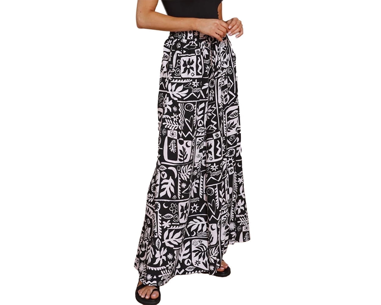 Trousers For Women High Waist Loose Patchwork Zipper Button Temperament Wide Leg Pants Female