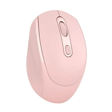 PTJKU 2.4GHz Wireless Bluetooth 5.1 Gaming Mouse Wireless Optical Gaming Mouse 1600DPI Silent Mouse (Battery Version) Pink