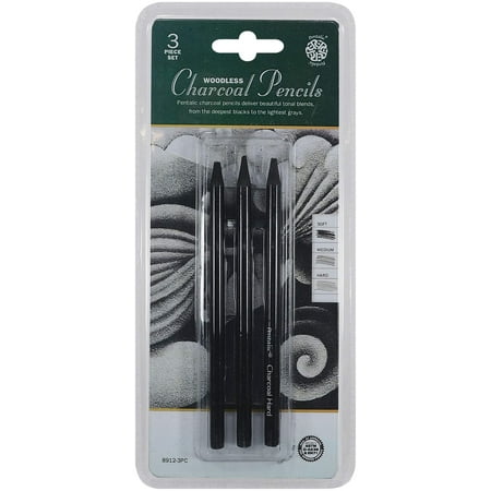 Royal & Langnickel - Pentalic Soft, Medium, Hard Woodless Charcoal Pencils