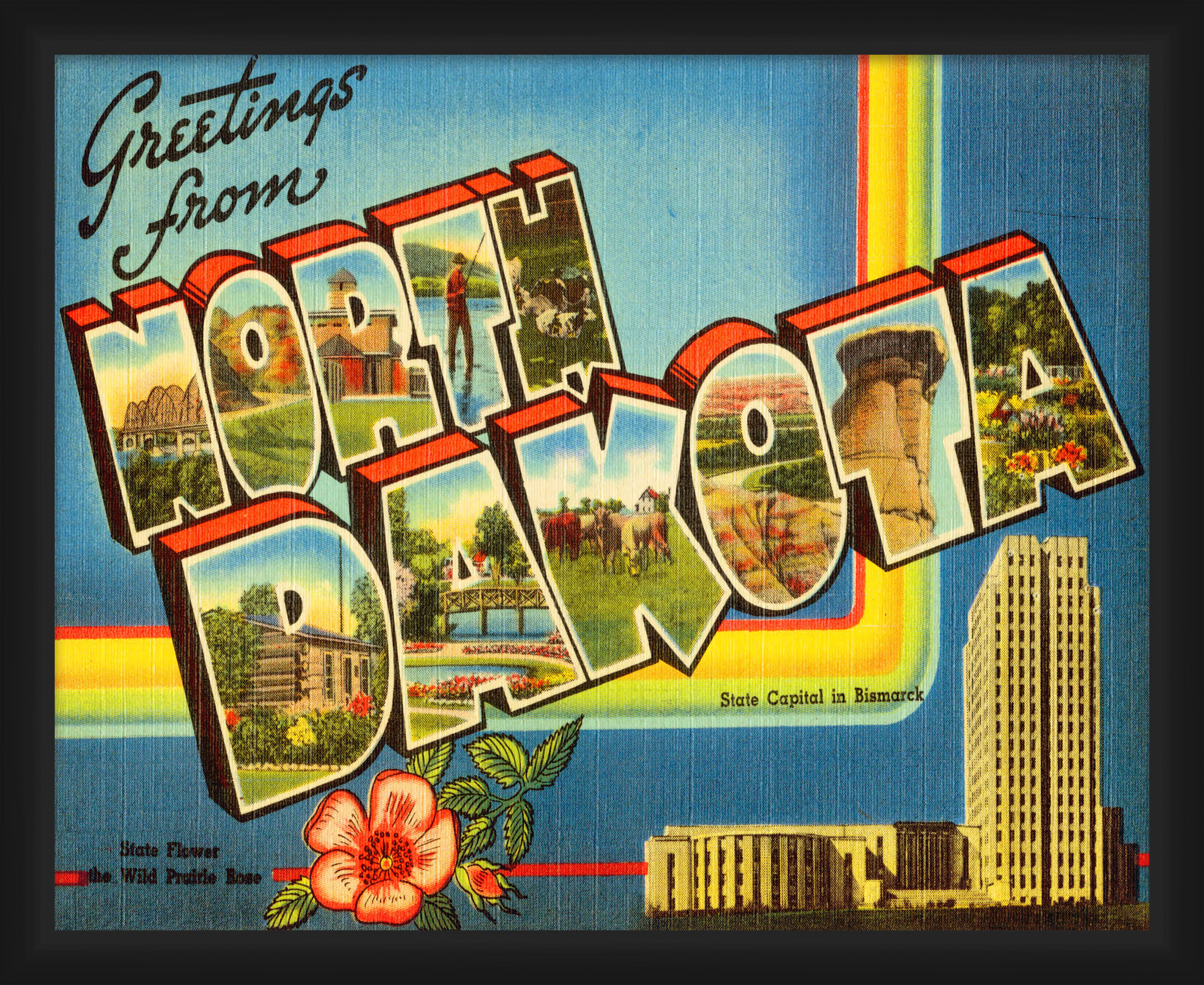 PTM Images,North Dakota Font