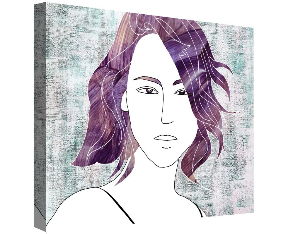 PTM Images,Violet Ocean , 16x20, Decorative Canvas Wall Art