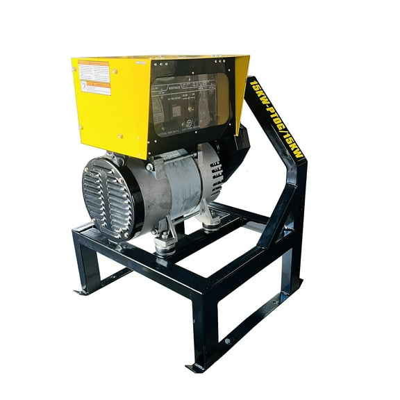 PTO Electric Alternator 15KW Continuous / 16KW Peak-15000 Watts Running / 16000 Watts Surge- Tractor-Driven Power Take-Off Alternator with Panel Frame 23" Long Output Shaft and 3-point hitch mount