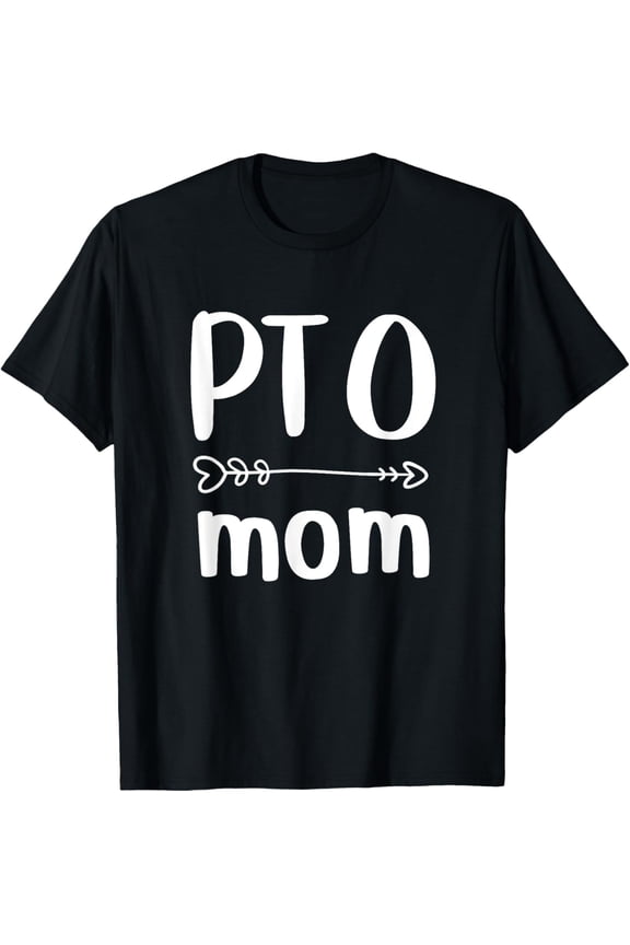 PTO Mom Heart Symbol for School Volunteer Mothers T-Shirt