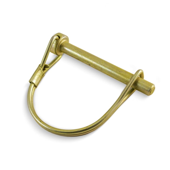 PTO Shaft Locking Hitch Pin 1/4" x 1-3/4 Inch with Round Wire Retainer Clip (Pack of 10)
