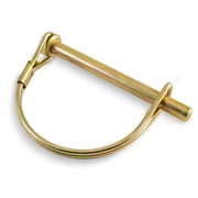 PTO Shaft Locking Hitch Pin 1/4" x 2-1/4 Inch with Round Wire Retainer Clip Pack of 10
