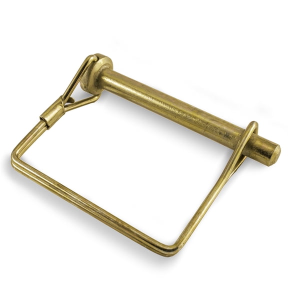PTO Shaft Locking Hitch Pin 5/16" x 2-1/4 Inch with Square Wire Retainer Clip (Pack of 10)