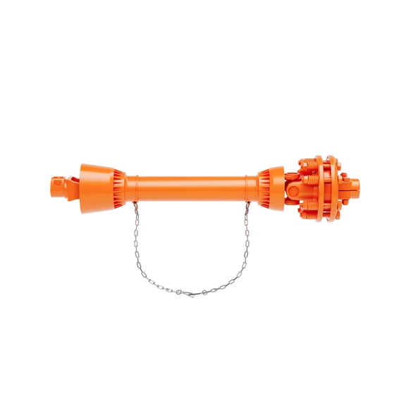 PTO Shaft, Series 4 Agricultural Driveline with 1-3/8 in 6-Spline Ends, Adjustable Telescoping Design, Slip Coupling, Safety Shield and Chain, 4357 in for Tractors, Bush Hogs, Finish Mowers and Rota