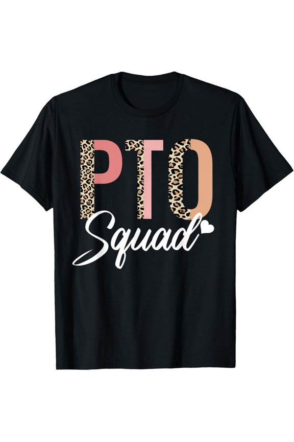 PTO Squad Heart Symbol for School Volunteer Teacher Parent T-Shirt