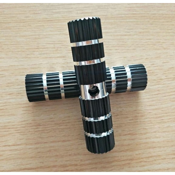 PTOOTP Black Aluminum Foot Pegs, and Easy to Install, 1 Pair for Bike Riding and Use