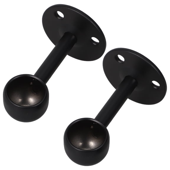 PTOOTP Stainless Steel Flange Support Bracket, Black High Foot Design, Anti- , , 1 Pair for Secure Installation