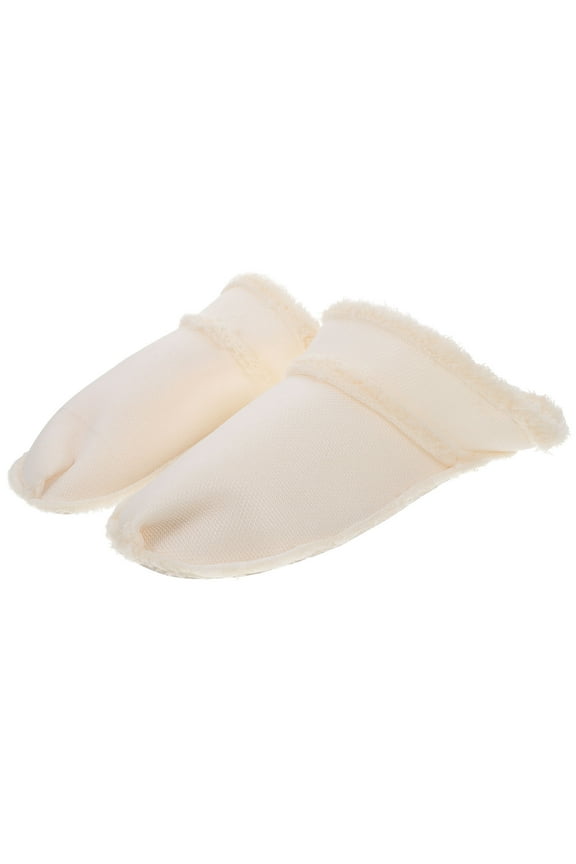 1Pair Plush Inner Soles for Slippers White Thickened Warm Removable Shoe Inserts