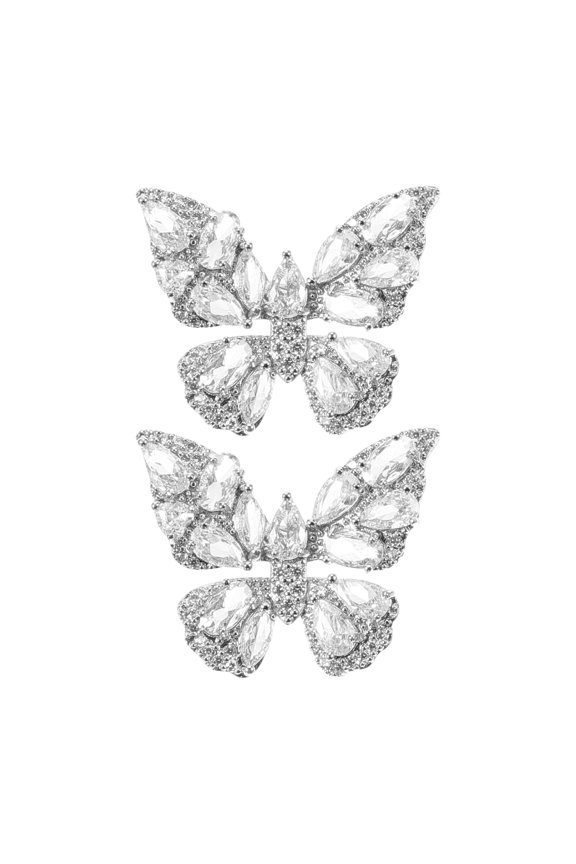 Rhinestone Butterfly Earrings for Women, Comfortable Lightweight 1 Pair Fashion Jewelry Accessories