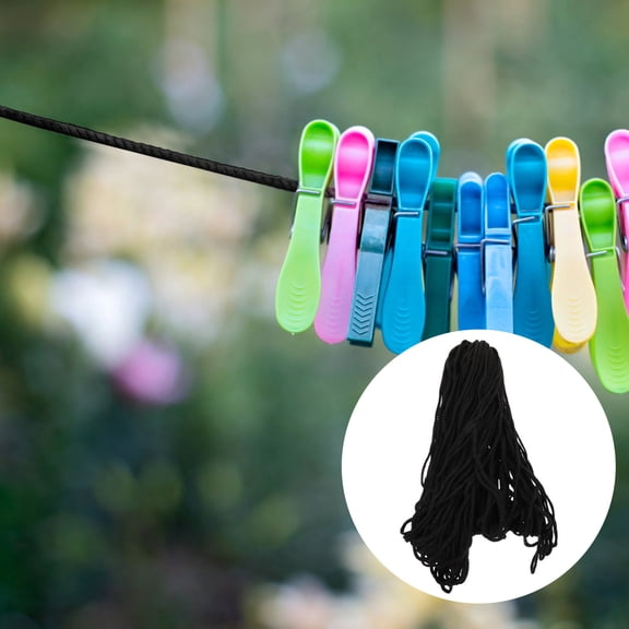 PTOOTP Black Cotton Polyester Cord 1Pack DIY Crafts Hand Sewing Packing Braided Line