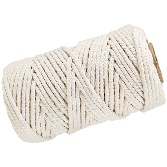 PTOOTP 1 Roll Beige Cotton Macrame Rope Twine for Crafts Wrapping and Home Decor Projects