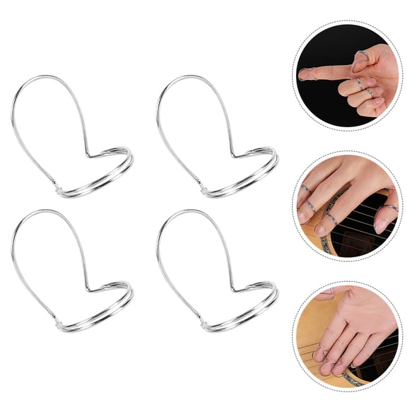 PTOOTP Metal Bass Finger Picks for Guitar Lightweight Hollow Design 1Set